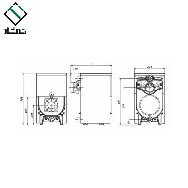 پکیج دیگ چدنی سوپر 300 شوفاژکار 5 پره